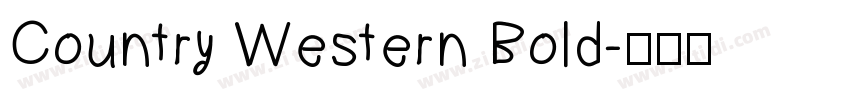 Country Western Bold字体转换